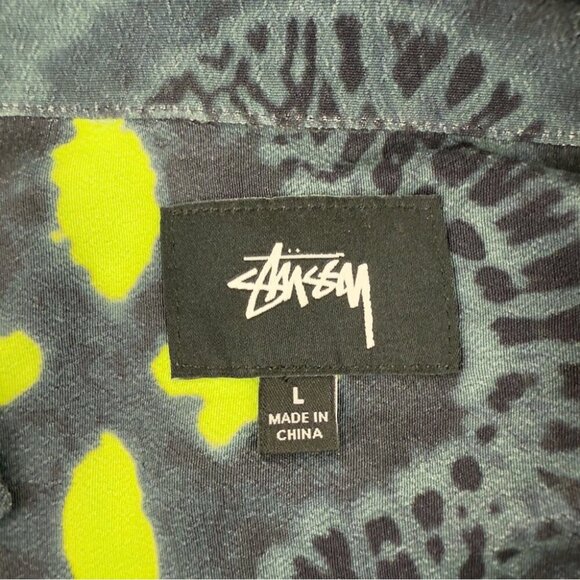 Stussy Men's Size Large Sonoma Camp Collar Printed Crepe Shirt 100% Rayon - Picture 2 of 15